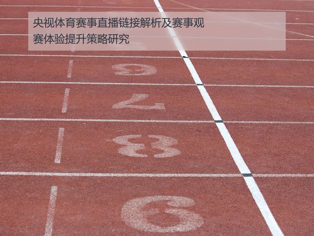央视体育赛事直播链接解析及赛事观赛体验提升策略研究